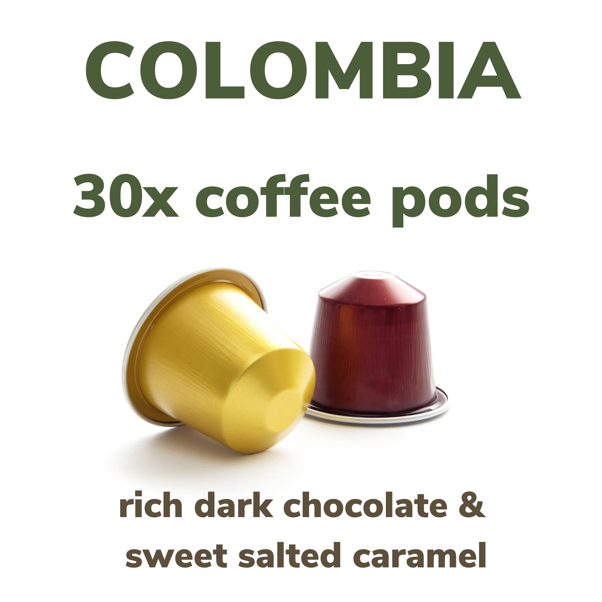 mycoffeepods Colombia 30 pack organic pods