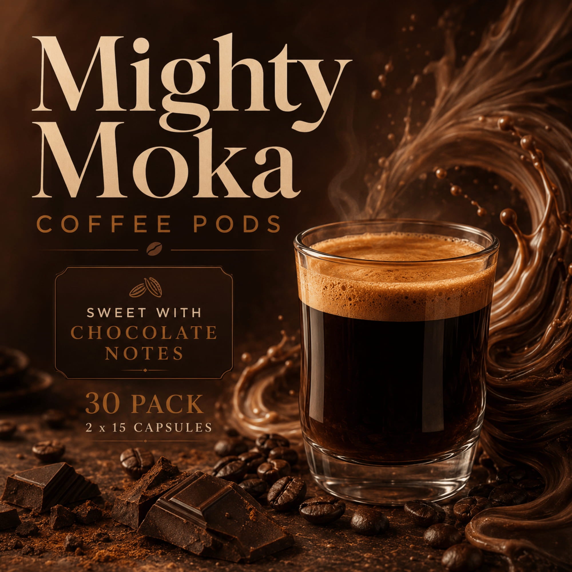 myCoffeepods Mighty Moka 30 pack coffee capsules