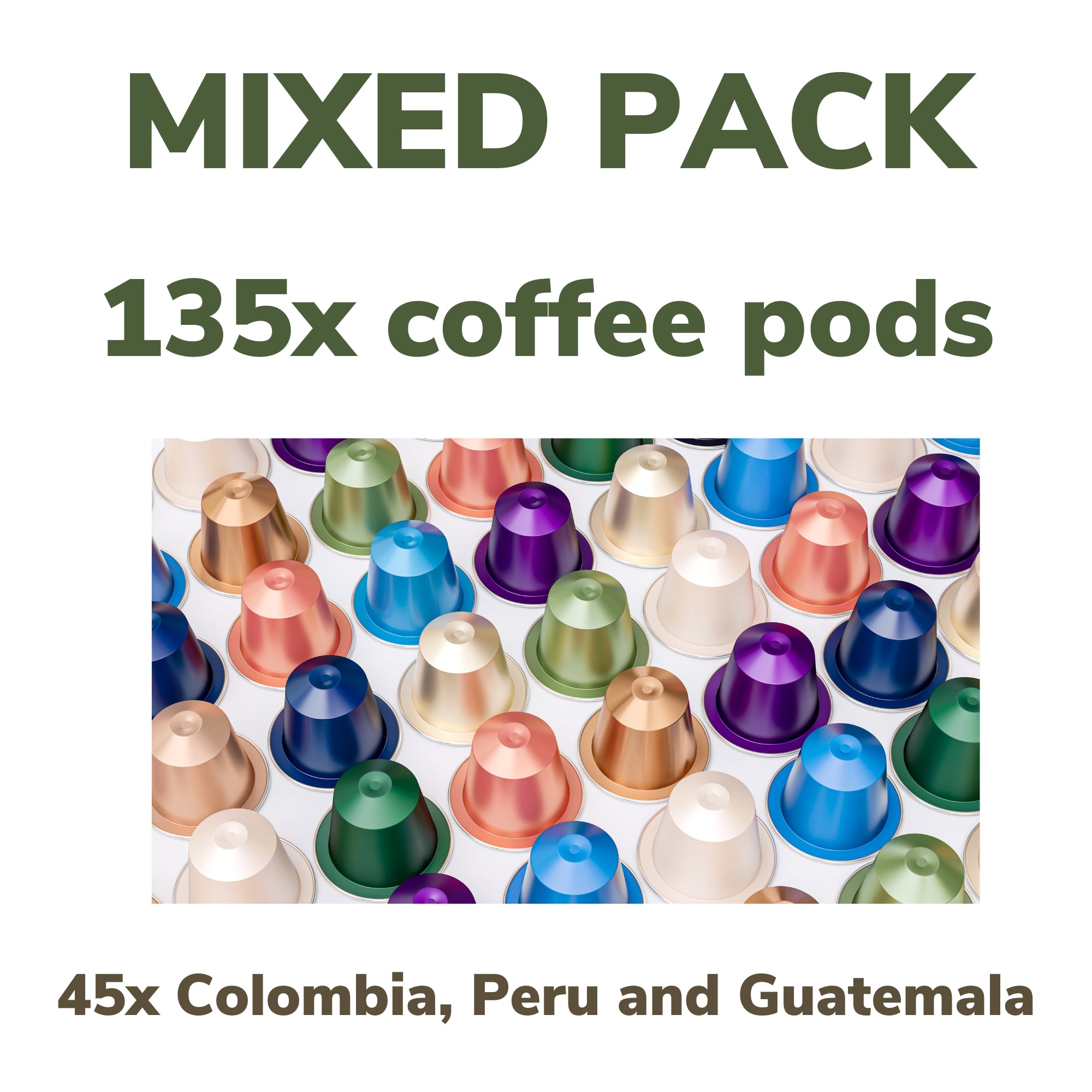 mycoffeepods Mixed 135 pack organic pods