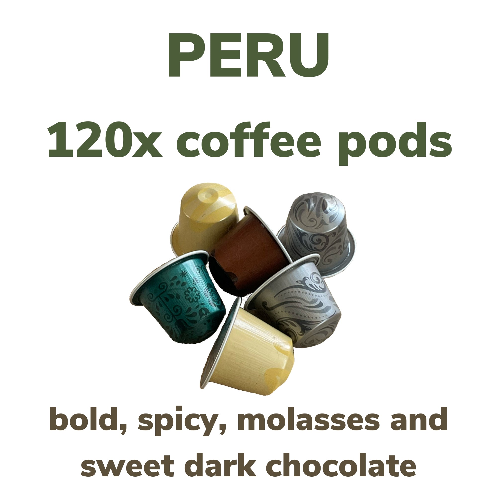 mycoffeepods Peru 120 pack organic pods