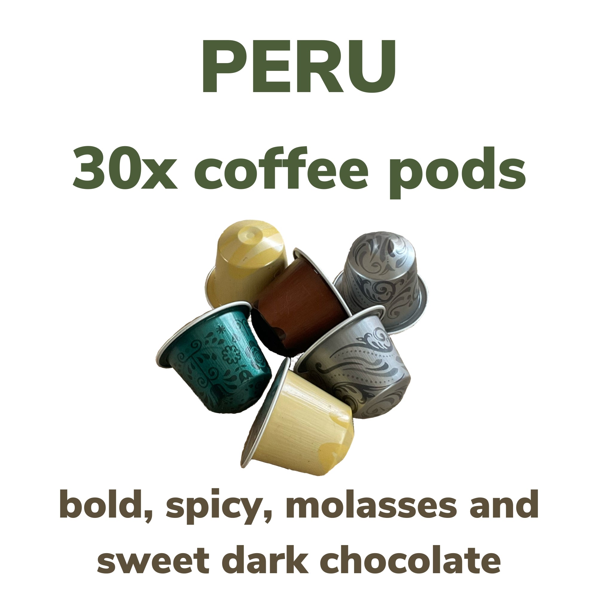 mycoffeepods Peru 30 pack organic pods